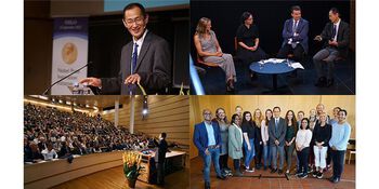 In September we had a full house when 2012 Nobel Laureate in Physiology or Medicine, Shinya Yamanaka, visited UiO.
Yamanaka gave a lecture about a new era of medicine with induced pluripotent stem cells – iPS cells –&amp;#160;and participated in a panel discussion about the implications of stem cell therapy for patients and society. He also had lunch and a roundtable discussion with students and visited the&amp;#160;Norwegian Center for Stem Cell Research&amp;#160;at the University of Oslo and Oslo University Hospital.&amp;#160;
Watch videos and see pictures from the events.
&amp;#160;
&amp;#160;