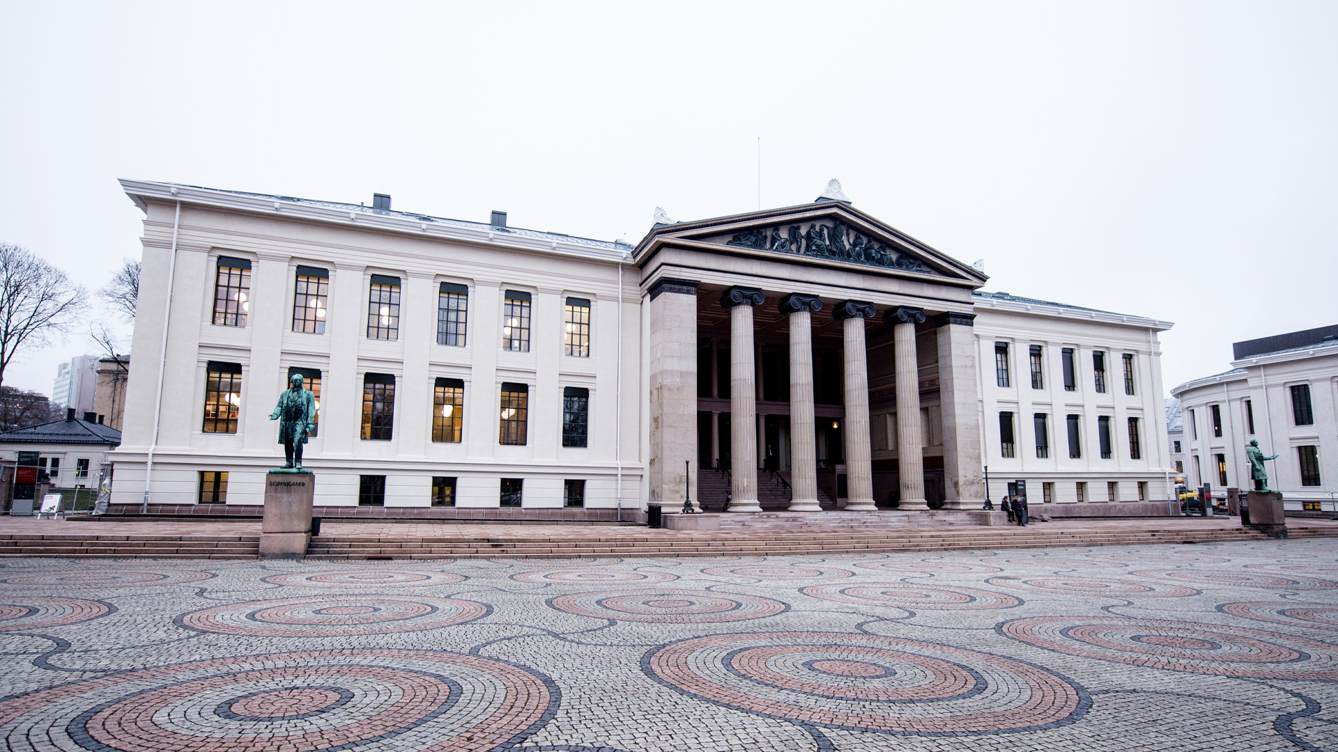 The facade of the building Domus Media which houses the Aula