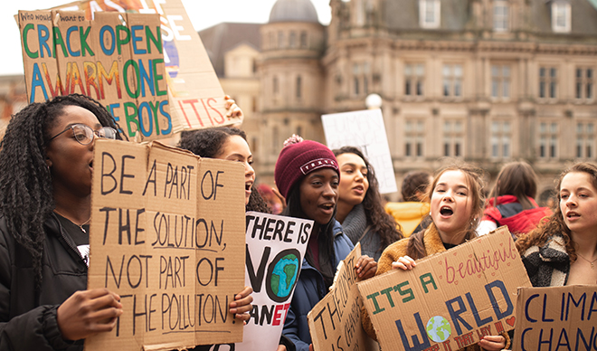 Youth at climate strike.