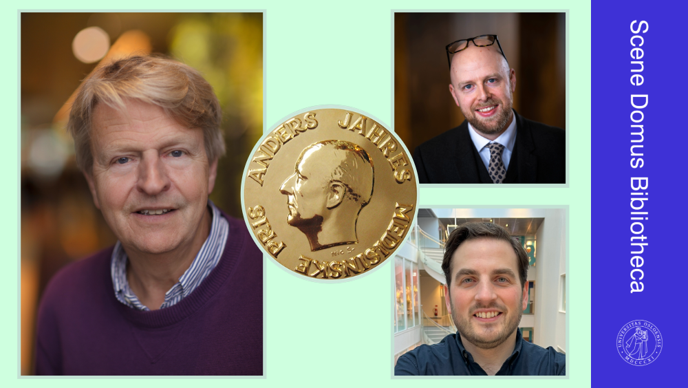 Portrait photos of this year's award winners and the prize medal