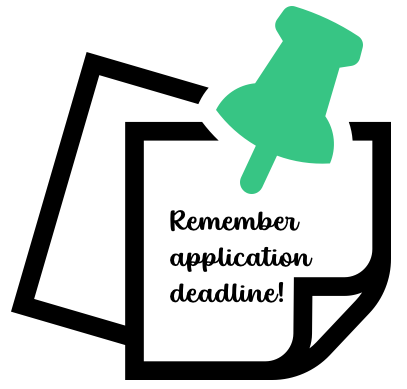 Note with remember application deadline.