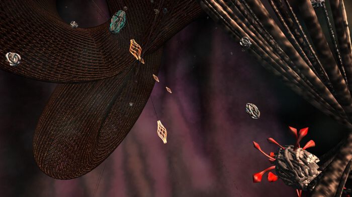 Illustration photo of the interactive art installation Mutator VR Vortex.