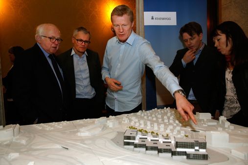 Statsbygg presented a model of the planned life sciences building situated in Gaustadbekkdalen.