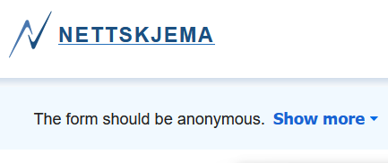 Example of form that should be anonymous