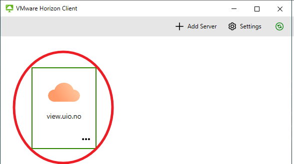 click the server: view.uio.no