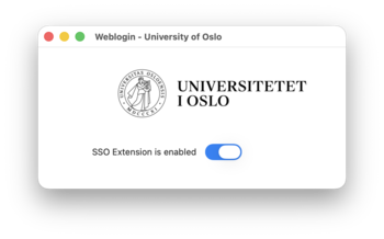 Screenshot of PSSO extension with toggle switch to enable and disable it.