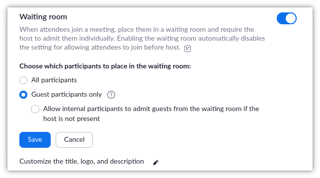 Configuration: Waiting room