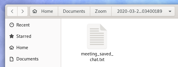 Chat txt-file in file manager
