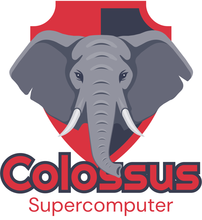 Colossus logo - elephant head in front of TSD logo