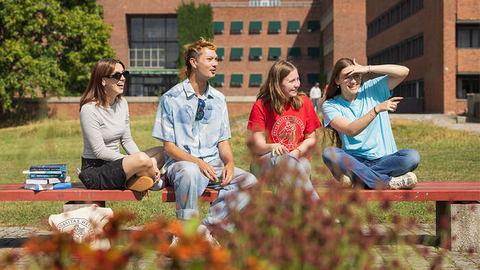 group of students on Campus Blindern