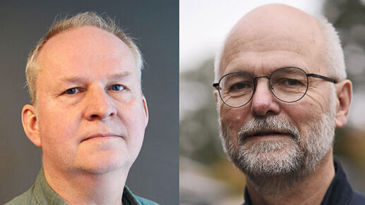 Kontorsjef Yngvar Reichelt og Instituttleder Arne Bang Huseby