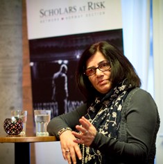 Researcher speaking