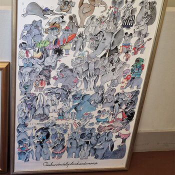 Det kaprede bildet til Gro, "One hundred elephants and one mouse". 