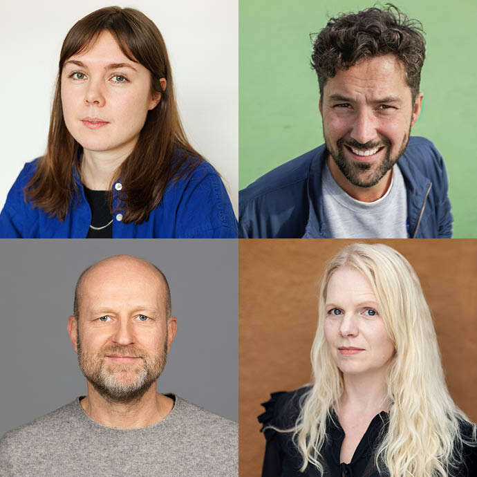 Portrettbilder av Anna Kvam (foto: Marthe Thu), Christopher Pahle (foto: Catharina N. Wandrup), Petter Bae Brandtzæg (foto: UiO), Marte Spurkland (foto: Agnete Brun)
