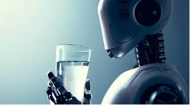 Robot holder vannglass