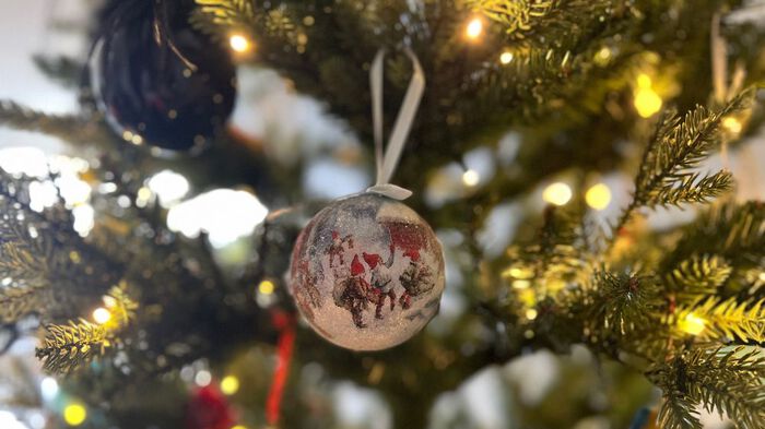 Bildet kan inneholde: julepynt, julepynt, gren, juledag, juletre.