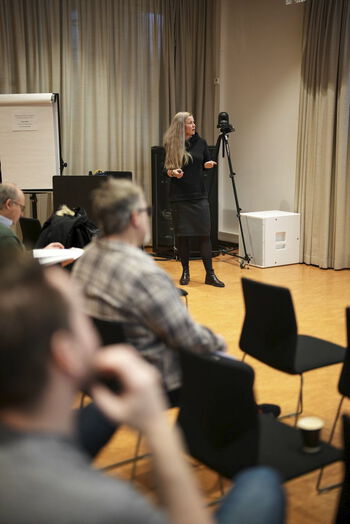 Annely Tomson på KI TeachMeet 27.februar 2024.