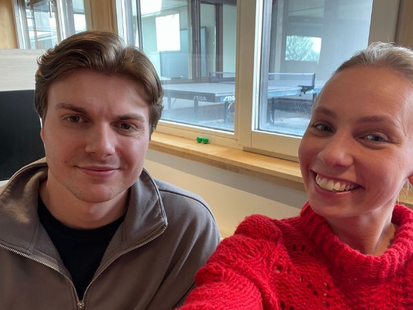 Adele og Simen, LINKs praksisstudenter våren 2025
