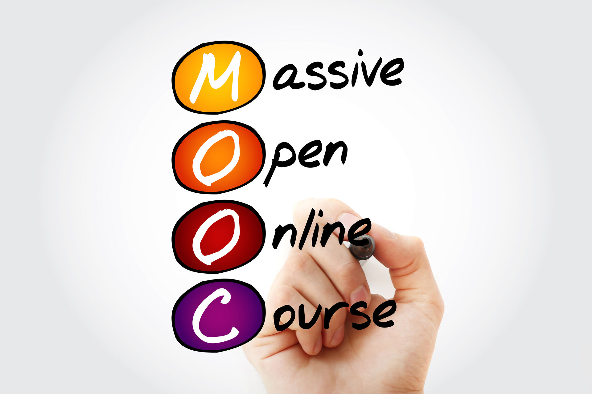 Illustrasjonsbilde av begrepet MOOC. Massive Open Online Course
