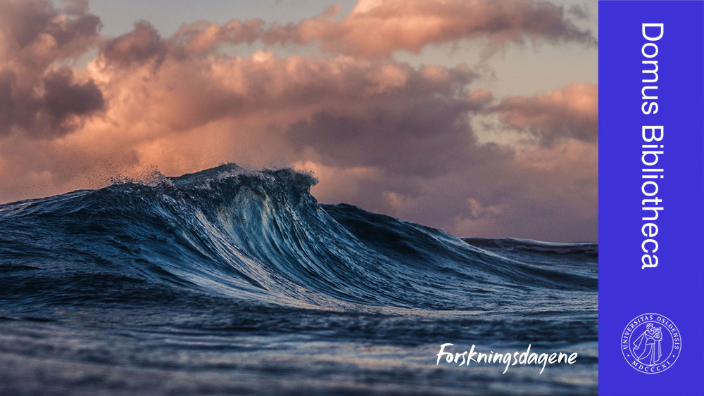 Bilde av frådende hav med store bølger og dramatisk himmel