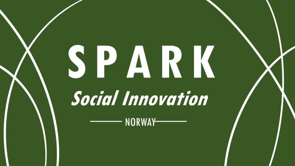Grafisk illustrasjon med navnet SPARK Social Innovation Norway
