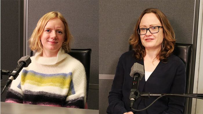 Erika Fatland og Åshild Næss i radiostudio