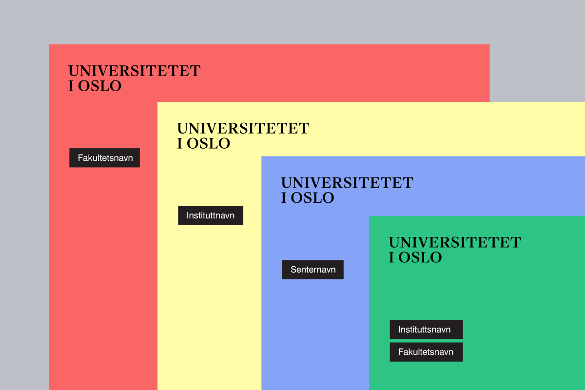 Skjermdump med eksempler av logo og plassering av merkefelt