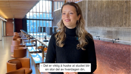 Eksempel på tekstfelt midtstilt i video
