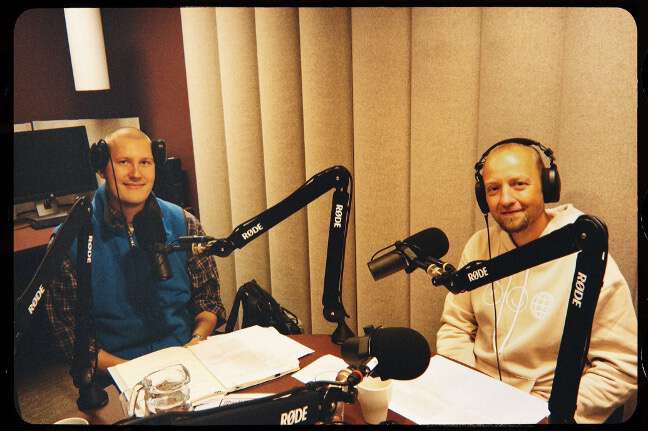 Malthe og Bo i podcast-studio