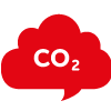 Klimagassreduksjon - bilde av sky med CO2 på,