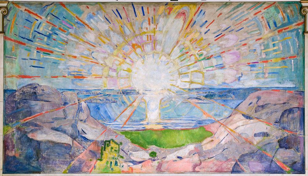 Solen malt av Edvard Munch