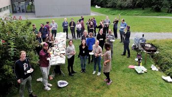 A barbecue in the garden to welcome all the new RITMO staff that started in the beginning of September.