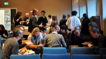 From the winter school reception dinner, during which the participants and teachers could get to know each other better.