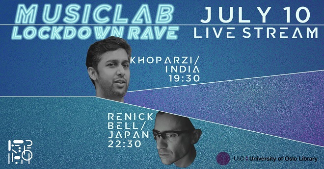 Musiclab Lockdown Rave it says. July 10. Live stream. Illustration.