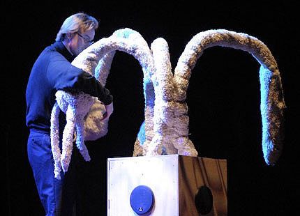 Performing with the Music Troll in Oslo konserthus during the Research Council of Norway&#39;s &quot;Fremragende aften&quot;, 2006.