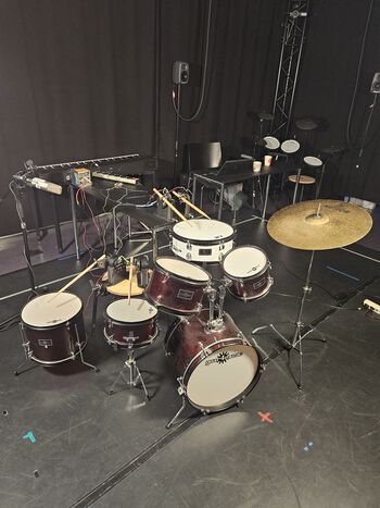 Image may contain: Membranophone, Idiophone, Musical instrument, Drum, Drumhead.