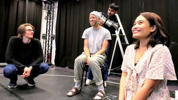 Smile ,Curtain ,Entertainment ,Performing arts ,Hat.