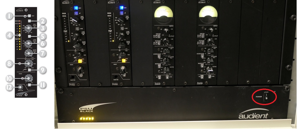 Image of preamp used in lab 
