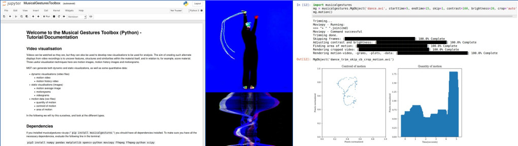 Musical Gestures Toolbox for Python running Jupyter Notebook