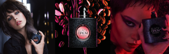 Edie Cambell kampanje med black opium, black opium parfymeflaske, Zöe Kravitz kampanje