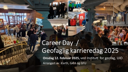 Bilde: Geofaglig karrieredag for studenter – GFU, iEarth og GÆA. Bilder: M & M, gk/GEO