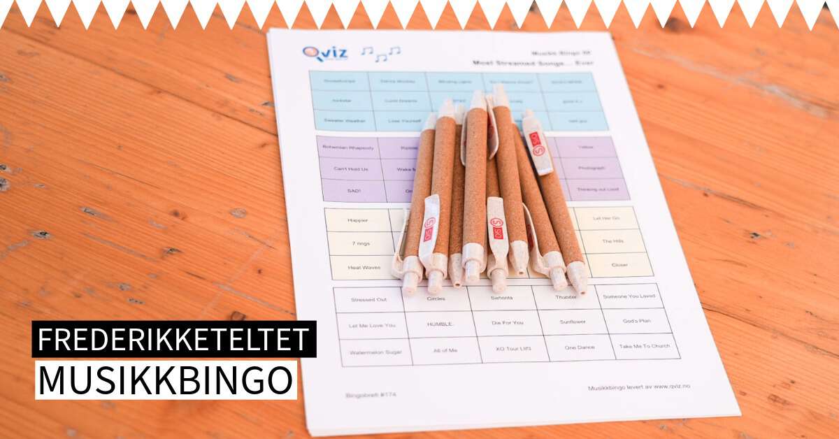 Tekst: Musikkbingo. Gjett låta, vinn fete premier