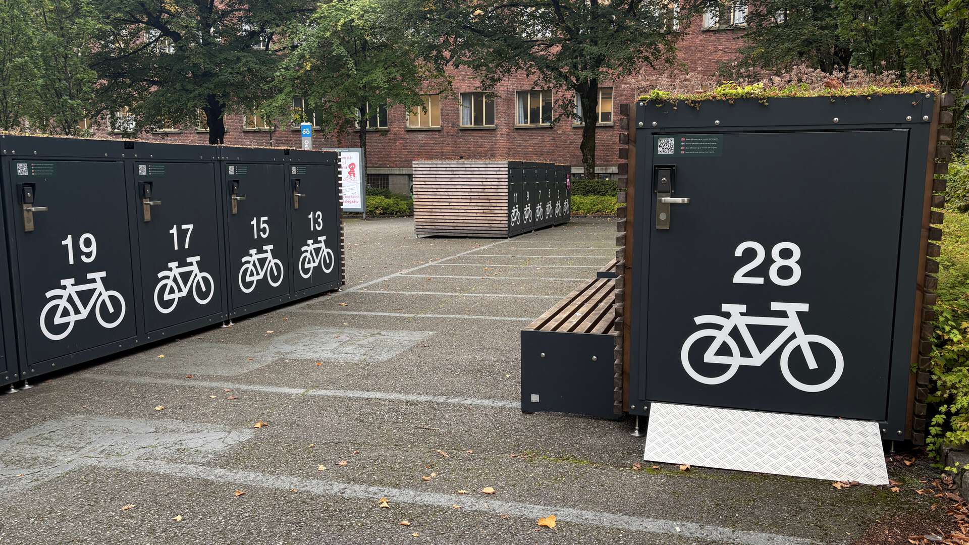 Sykkelskap på Nedre Blindern