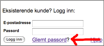 Glemt passord