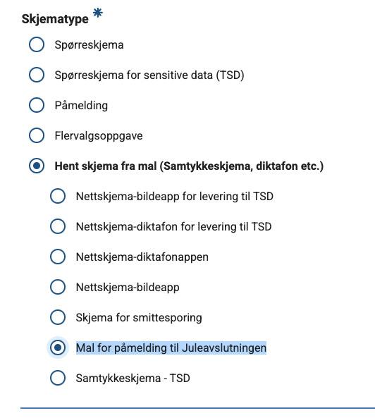 bilde av slik du oppretter malen