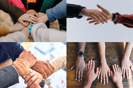 bilde av hender som viser felleskap