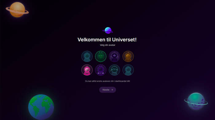 Welcome image from Universet.