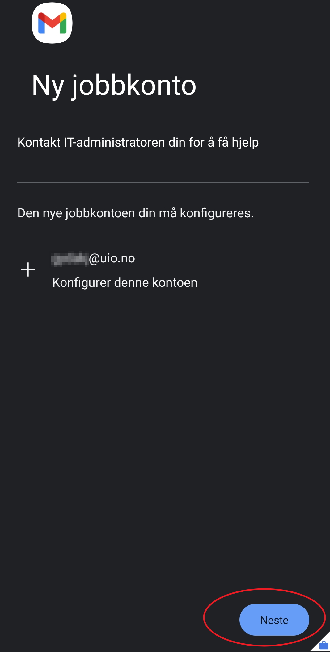 Image of new account