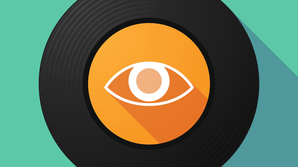 circle, eye, vinyl record
