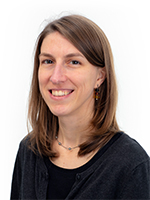Smiling woman with brown hair